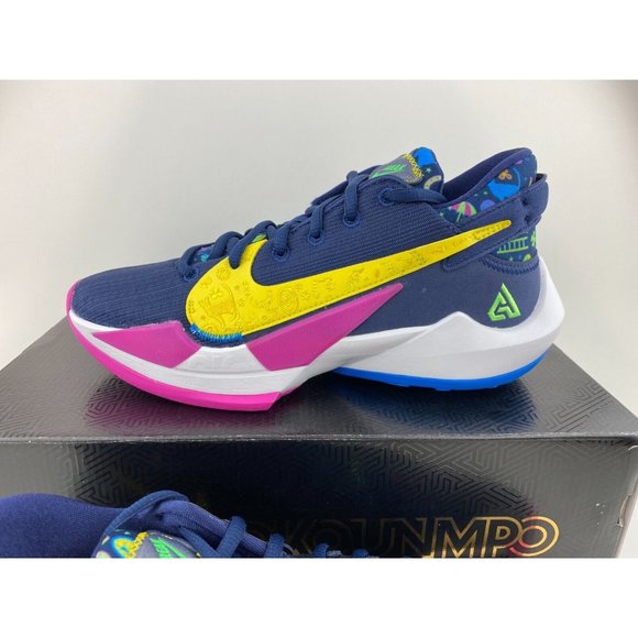 Nike Zoom Freak 2 Superstitious Men's Basketball Shoes Sneakers Navy - Picture 5 of 12